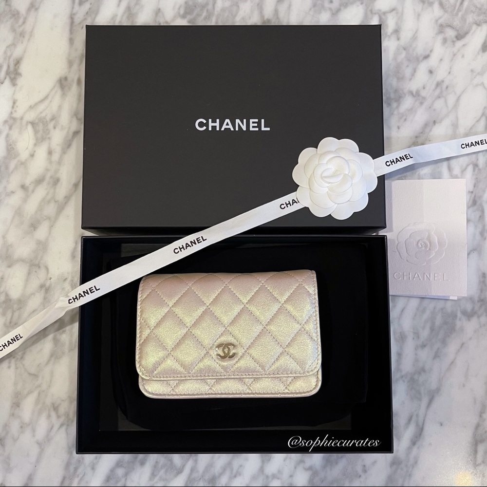 ❌SOLD❌ New Chanel Mini WOC in Iridescent Ivory